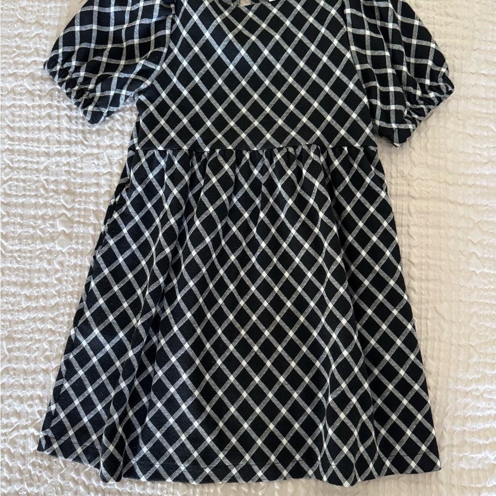 Zara Kids Black and White Checkered Dress